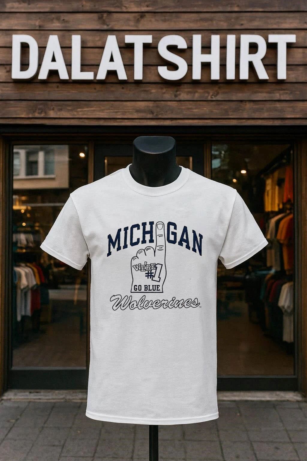 Michigan Wolverines Number One hand shirt