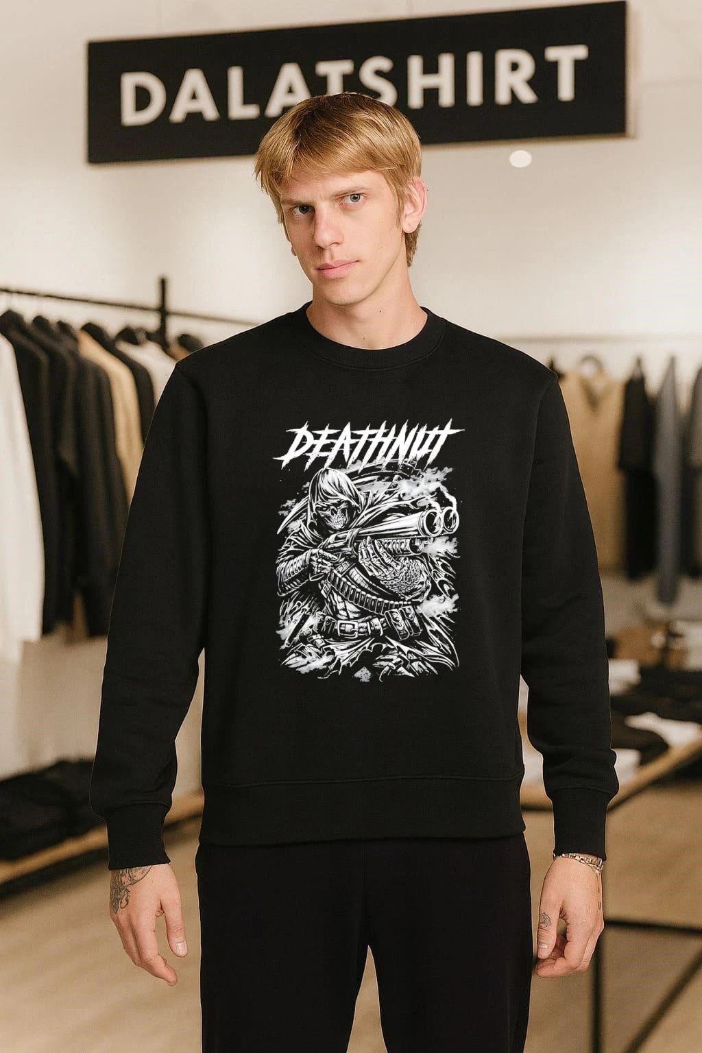 Deathnut Grim Reaper Holding Shotgun shirt
