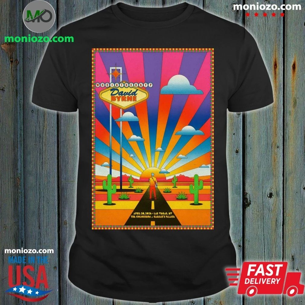 Original David Byrne Las Vegas NV 4 20 2026 Poster Shirt