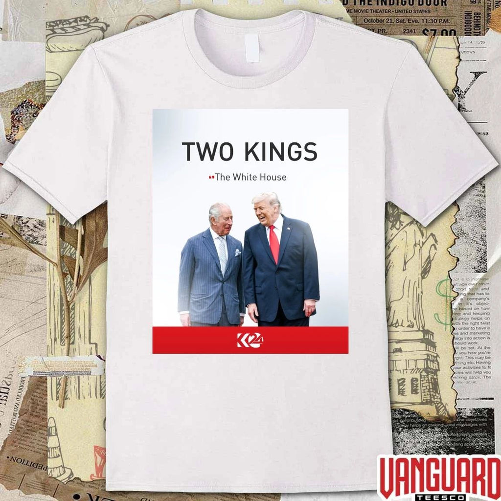 Donald Trump and King Charles III Two Kings The White House Poster t-shirt