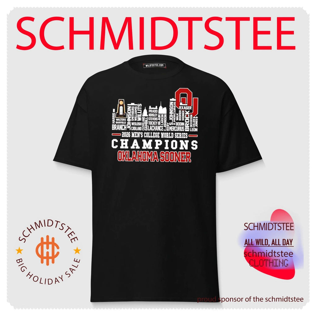 2026 Oklahoma Sooners Men’s College World Series Champions National Champions skyline shirt