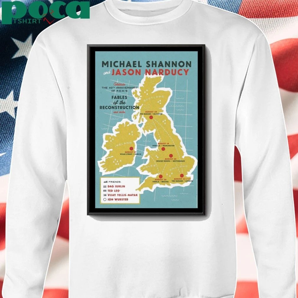 Awesome Michael Shannon & Jason Narducy The 40th Anniversary Tour UK 2025 Poster shirt