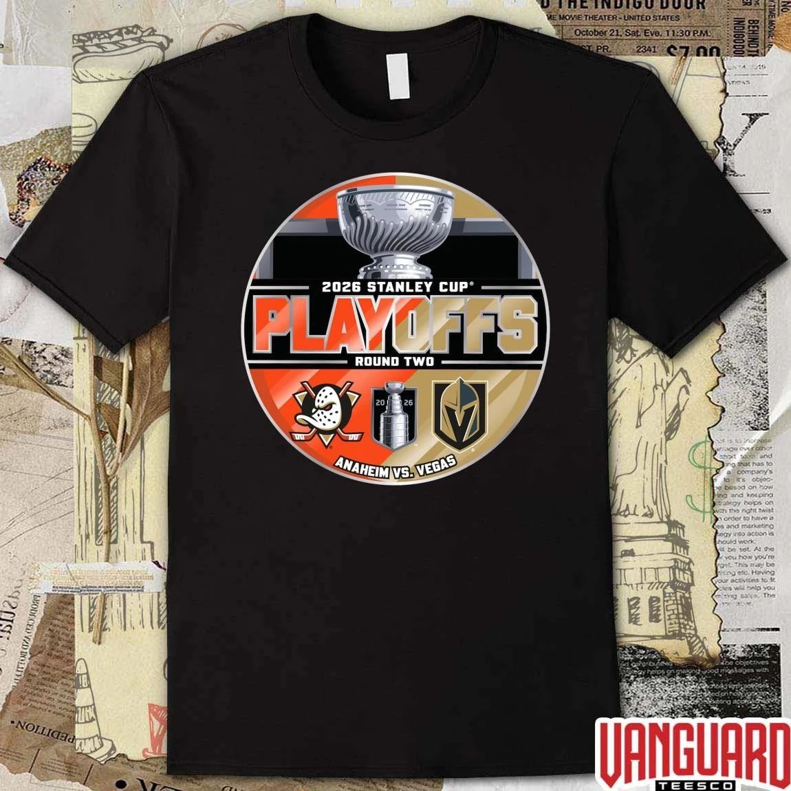 Vegas Golden Knights vs. Anaheim Ducks Inglasco 2026 Stanley Cup Playoffs Second Round Dueling Match-Up t-shirt