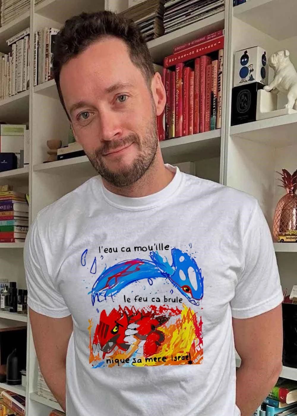 Kyogre Groudon L’eau Ca Mouille Le Feu Ca Brule Nique Sa Mere Israel T-Shirt