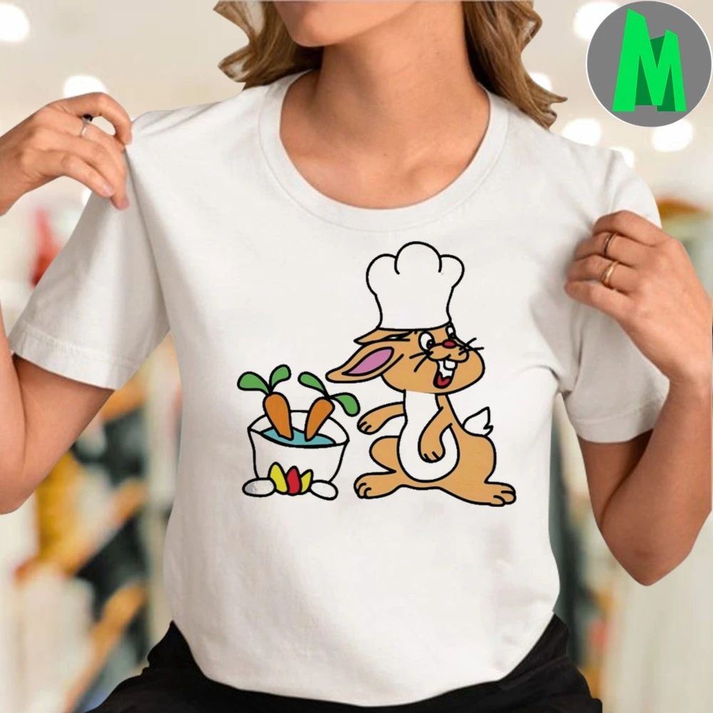 Original Cute Chef Bunny Cartoon Rabbit T-Shirt
