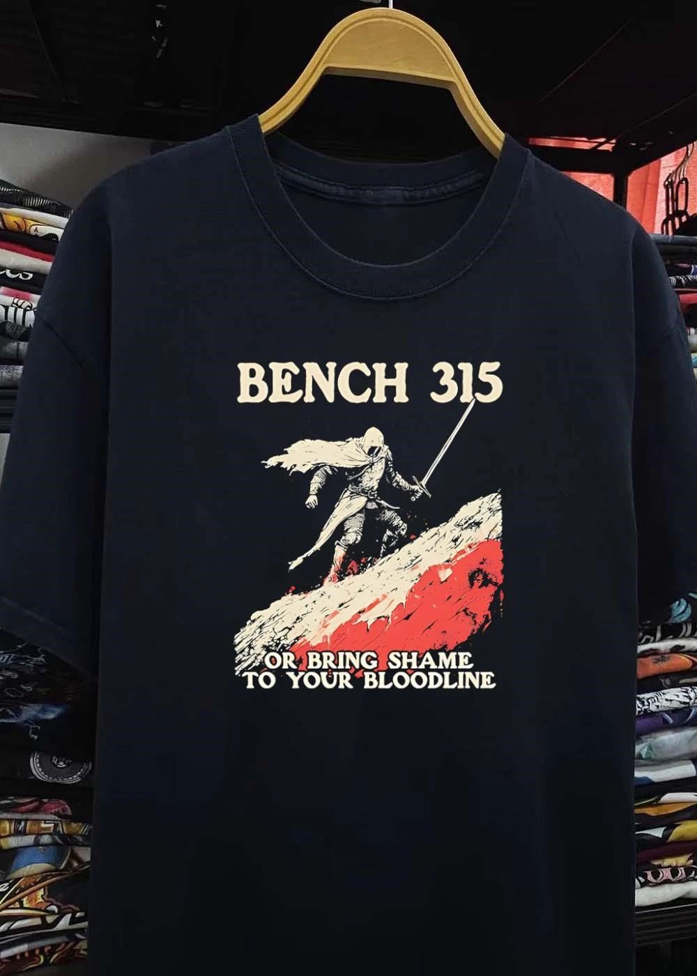 Iron Warrior Bench 315 or Bring Shame to Your Bloodline T-Shirt