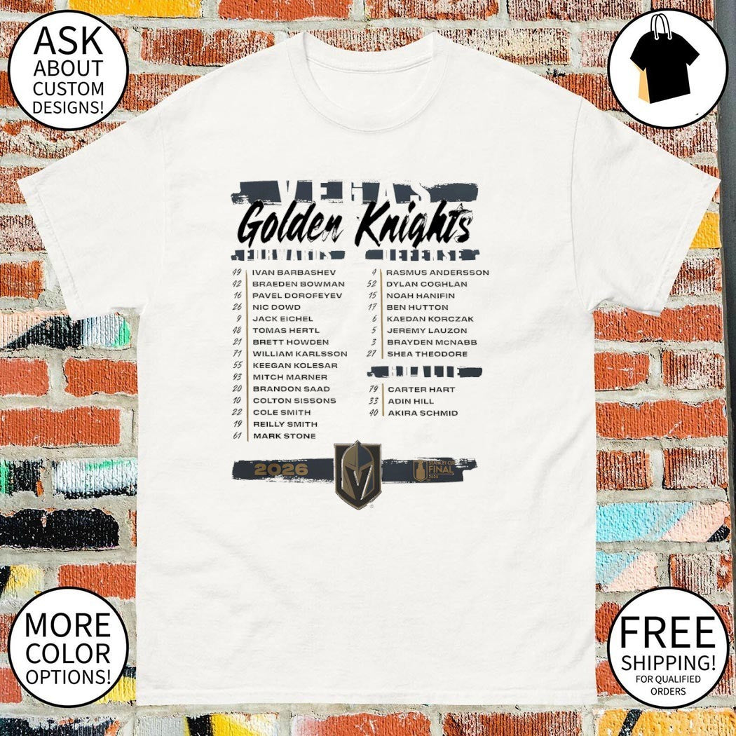 Vegas Golden Knights 2026 Stanley Cup Final Roster shirt